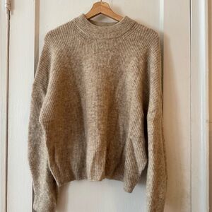 H&M Beige Women's Crew Neck Sweater